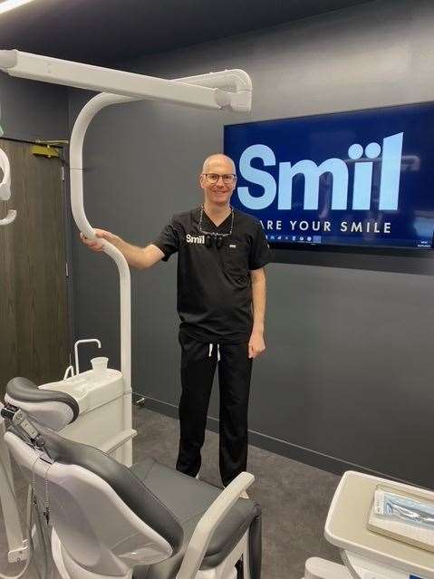 Dentist Neil Underhill at his new Dockside practice