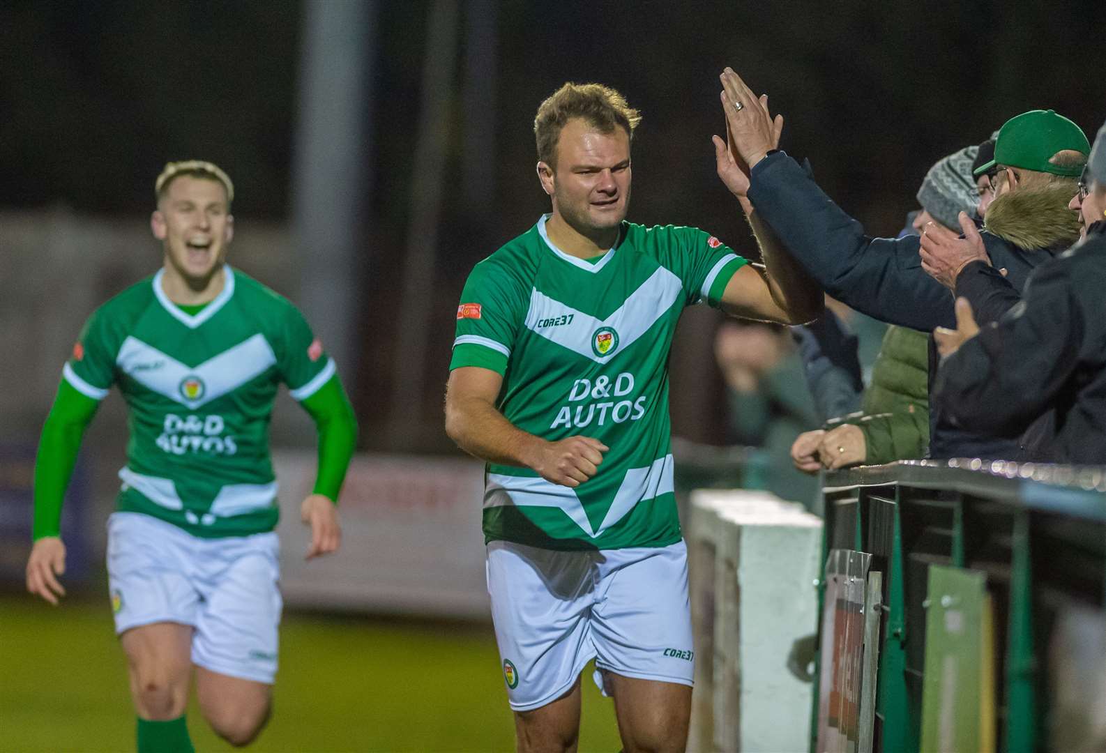 Gary Lockyer celebrates his first goal since joining from Kennington Picture: Ian Scammell