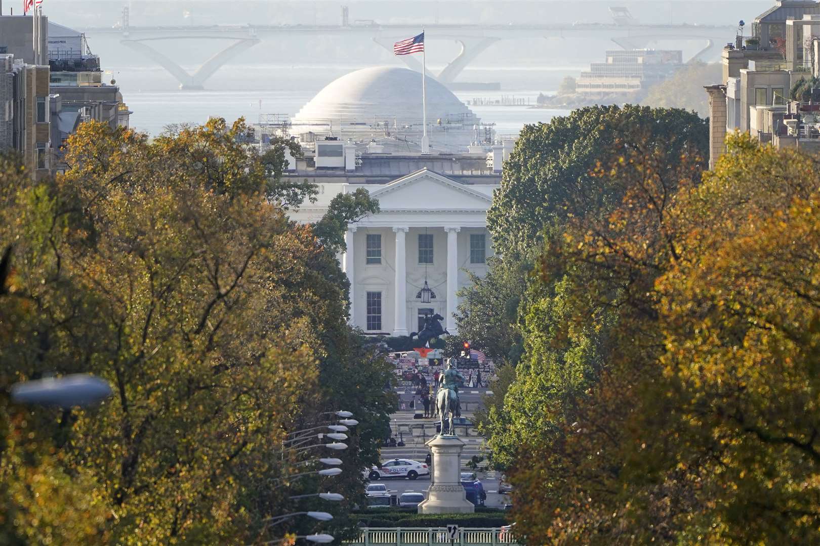 The two men were in a close battle for the White House (Susan Walsh/AP)