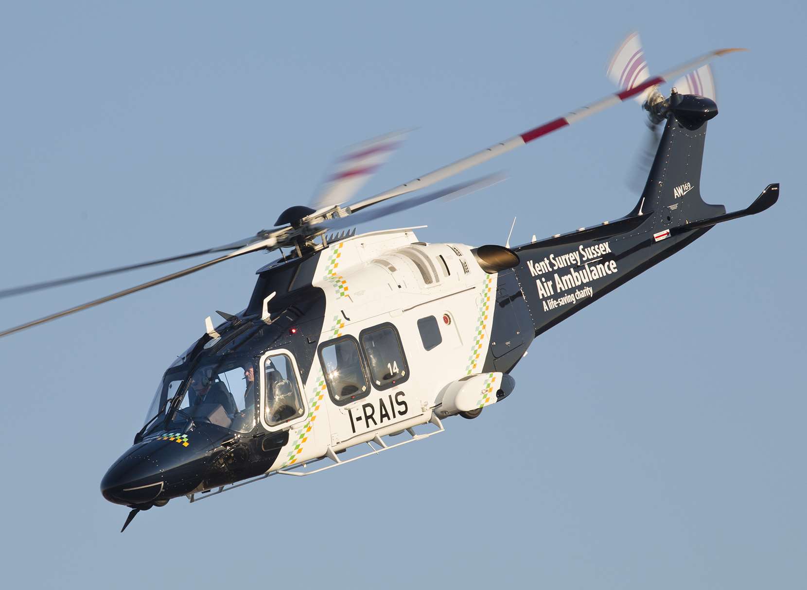 The air ambulance. Library picture courtesy of Kent, Surrey and Sussex Air Ambulance