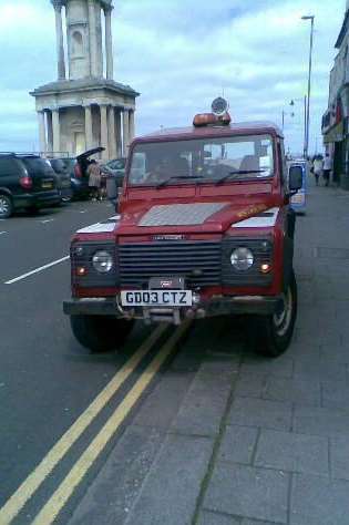 Foreshore services car parked on double yellow lines in Herne Bay. Picture: Vince McMahan