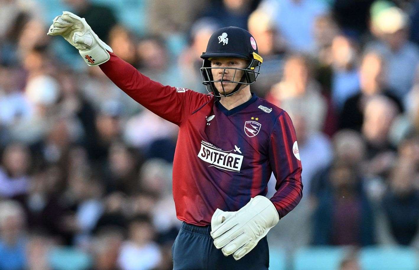 Sam Billings - top-scored for Kent Spitfires with 43 on Sunday. Picture: Keith Gillard