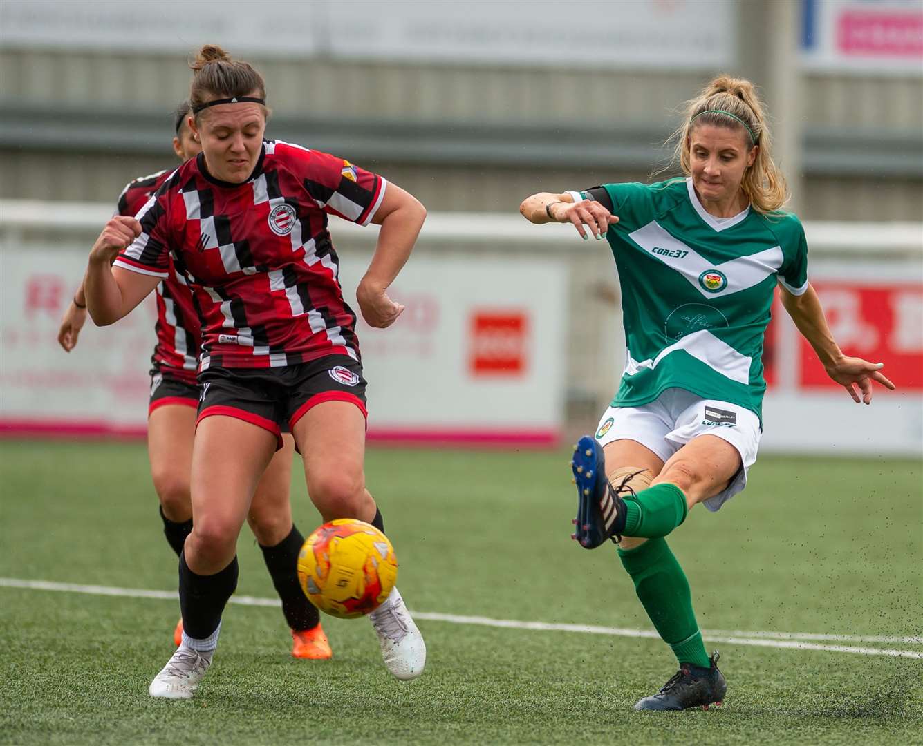 Action from Ashford United Ladies’ League Trophy win over Clapton. Picture: Ian Scammell