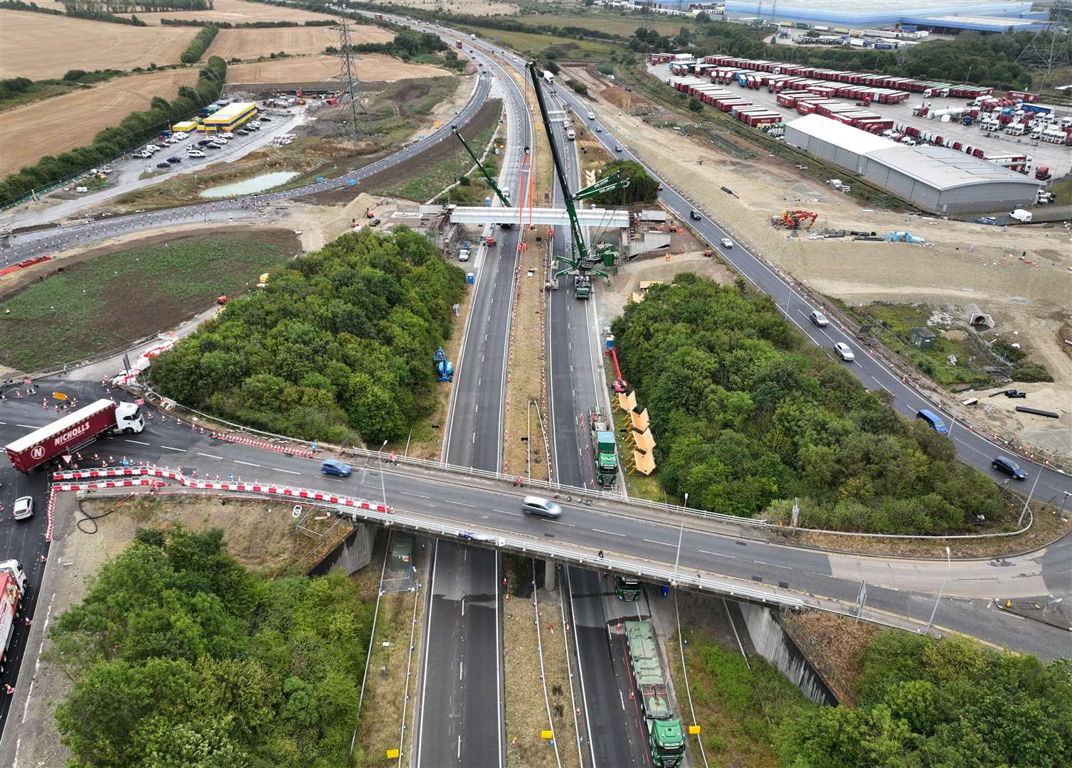 The old and new Grovehurst bridges over the A249 near Iwade and Kemsley. Picture: Phil Drew