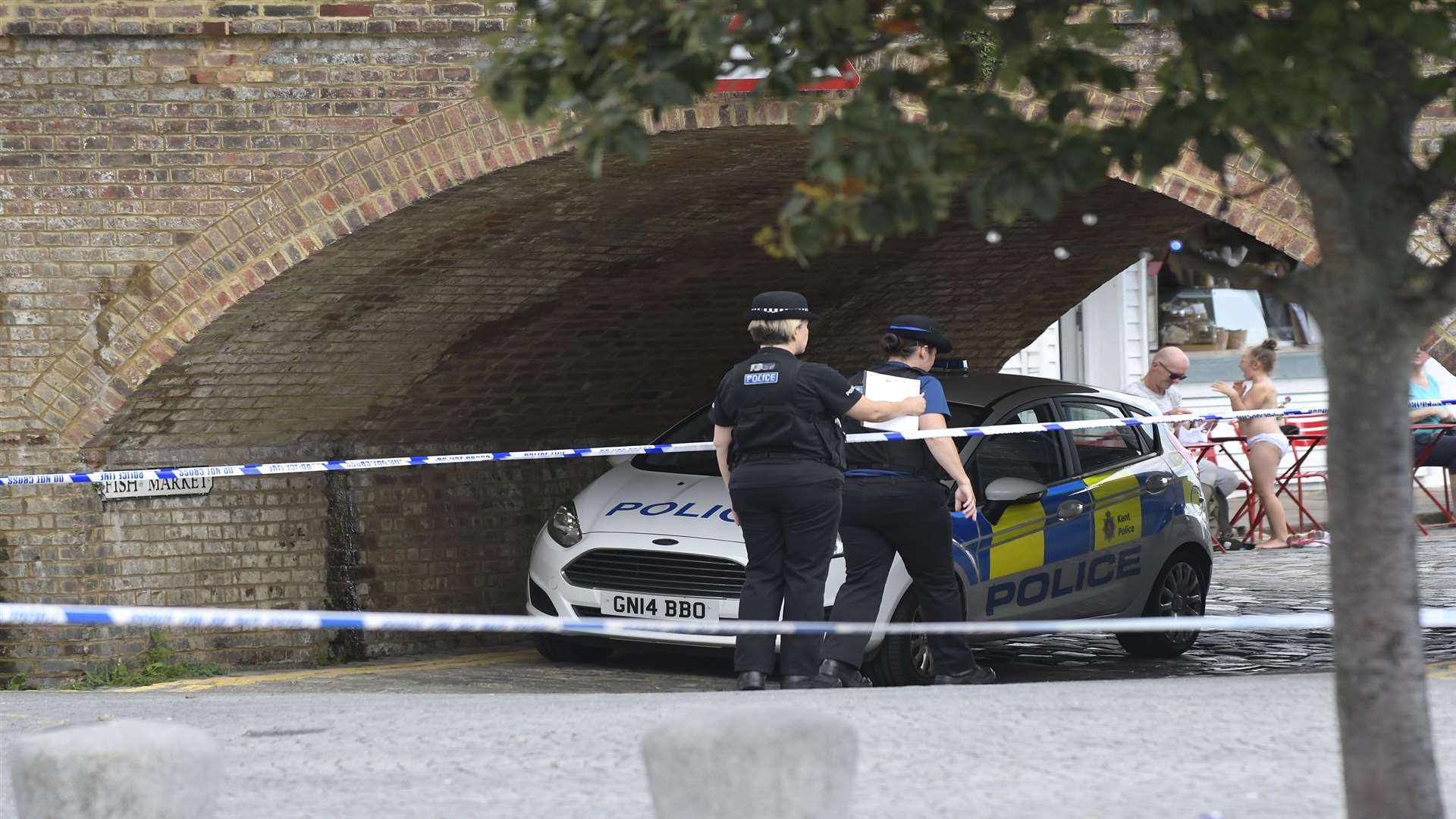 Police at the harbour