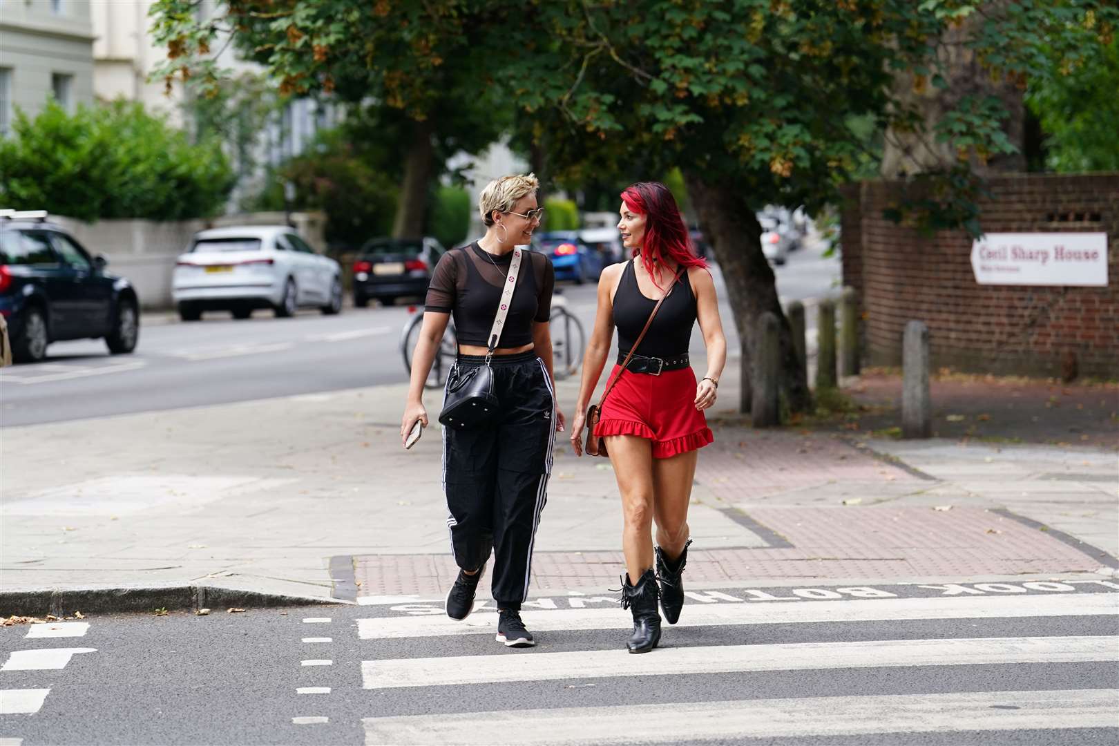 Strictly Come Dancing professional dancers Amy Dowden (left) and Dianne Buswell outside a dance studio as Dowden returned to the show after being treated for cancer. An injury later saw her leave the 20th series halfway through (Jordan Pettitt/PA)