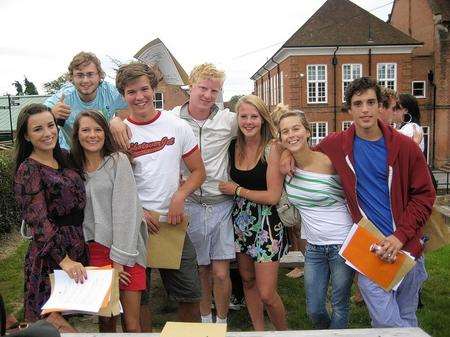 Cranbrook School pupils celebrate their results. Picture: Cranbrook School