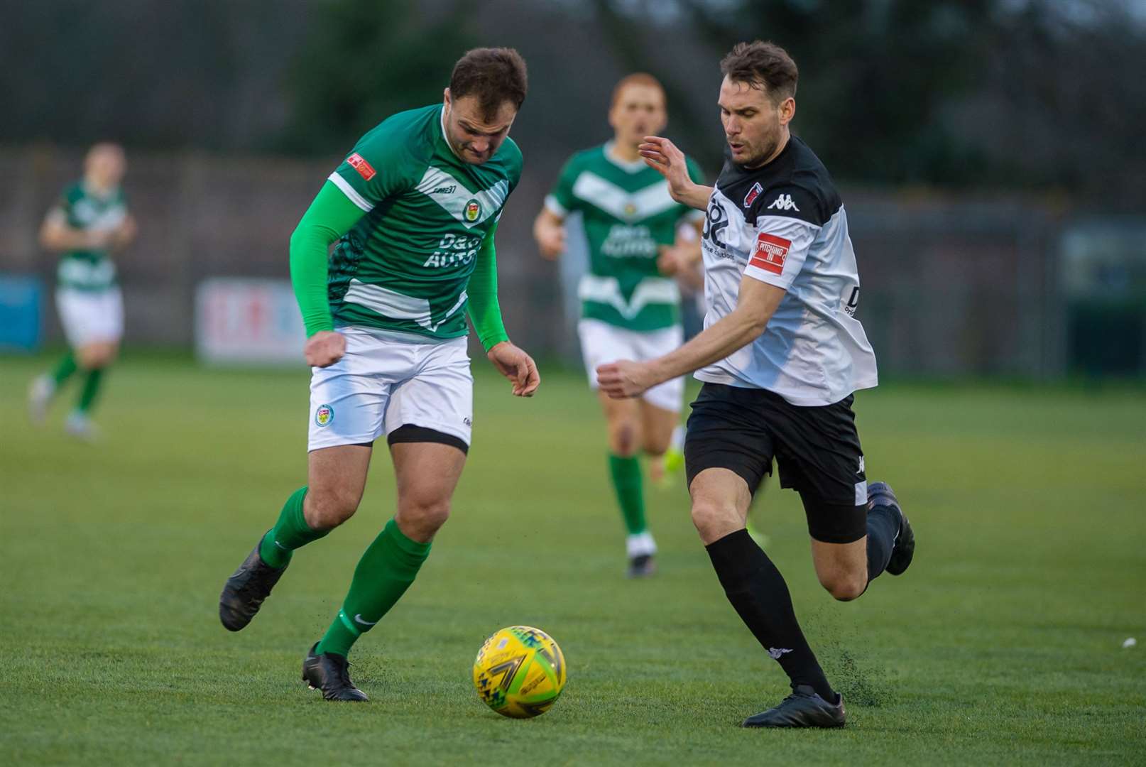 Ashford United striker Gary Lockyer in action against Faversham on New Year's Day Ian Scammell