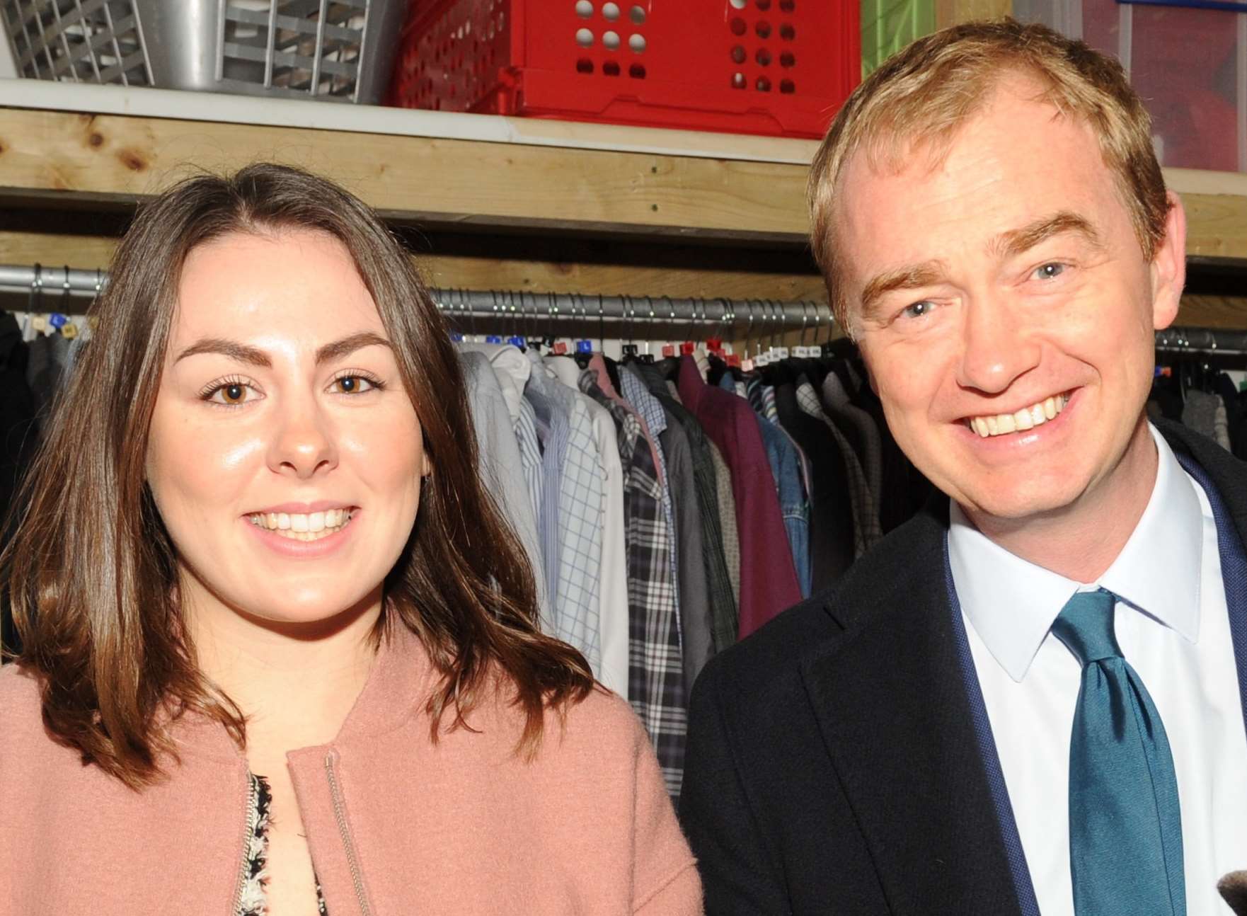 Emily Fermor with former Lib Dem leader Tim Farron