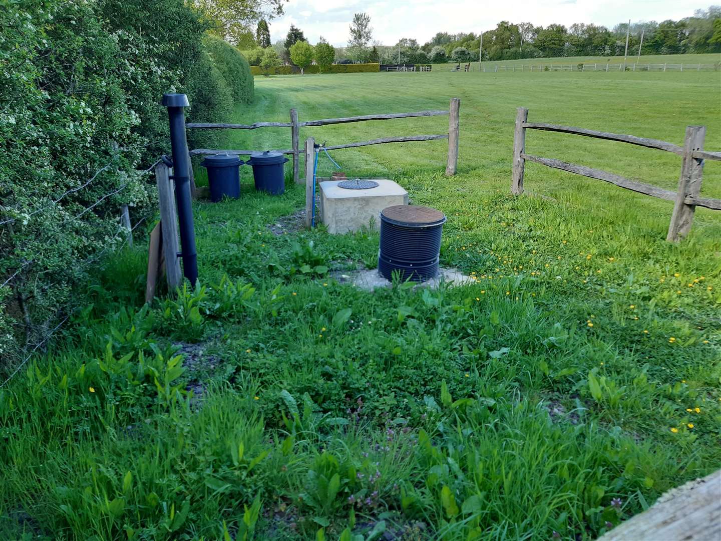 The waste disposal unit near the entrance to the Oakhurst caravan site in Stilebridge Lane, Staplehurst