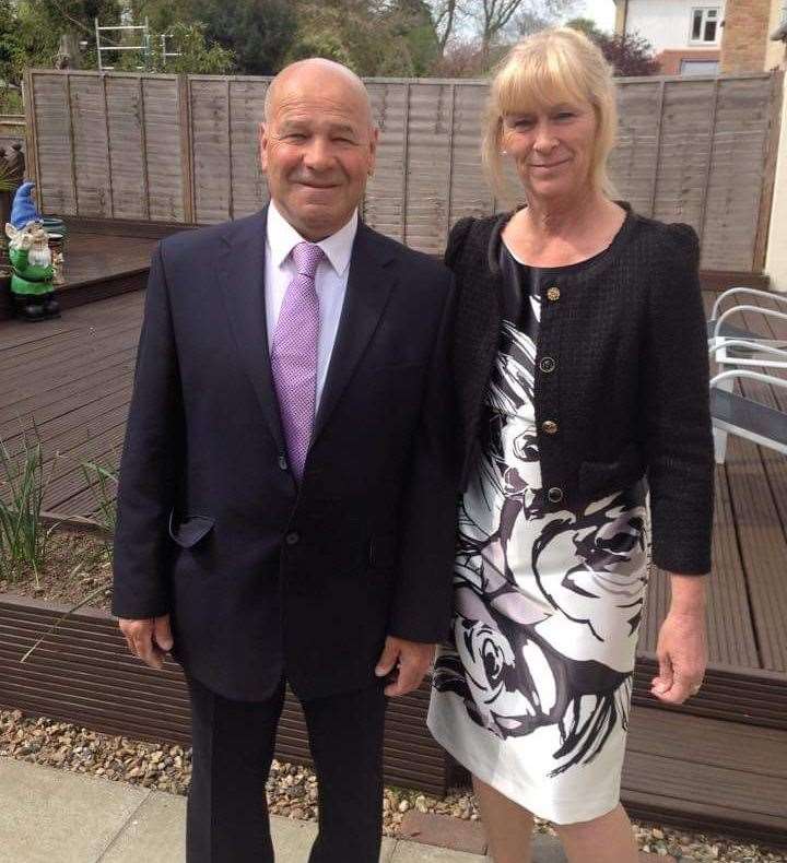 Former Chatham Town player John Picot and late wife Linda. Photo credit: Louise Spree