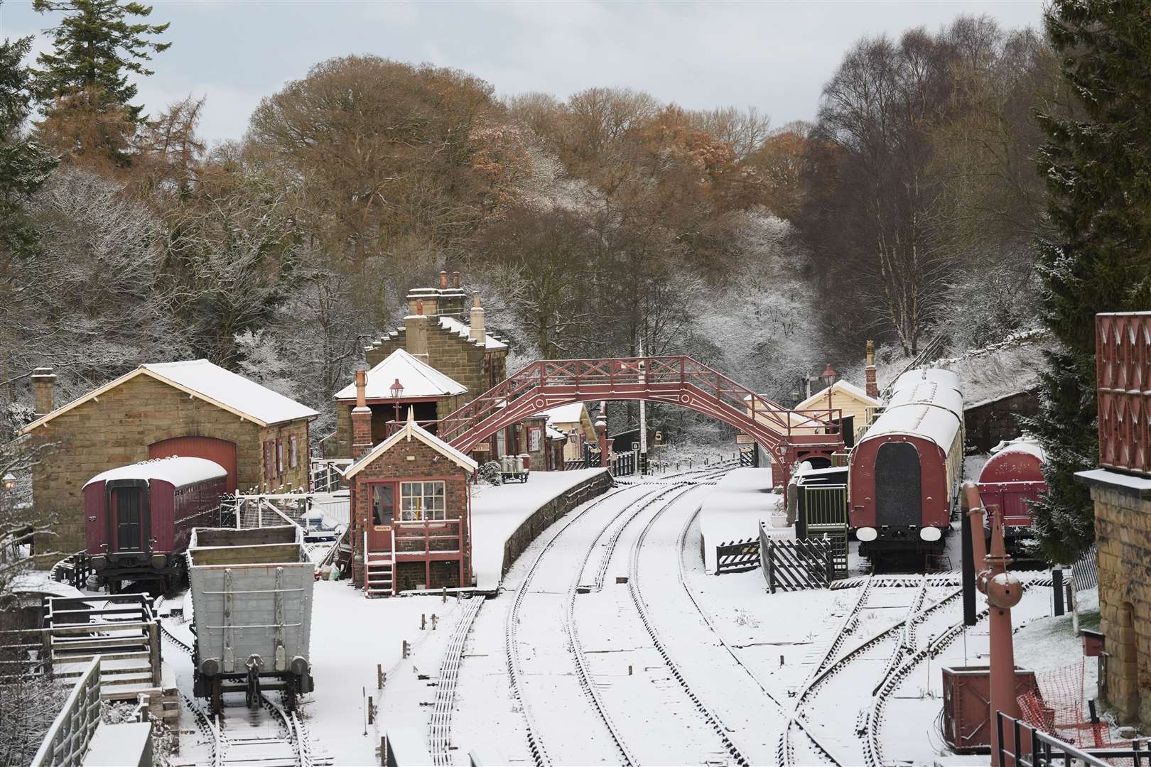 Goathland railway station in North Yorkshire during November (Danny Lawson/PA)