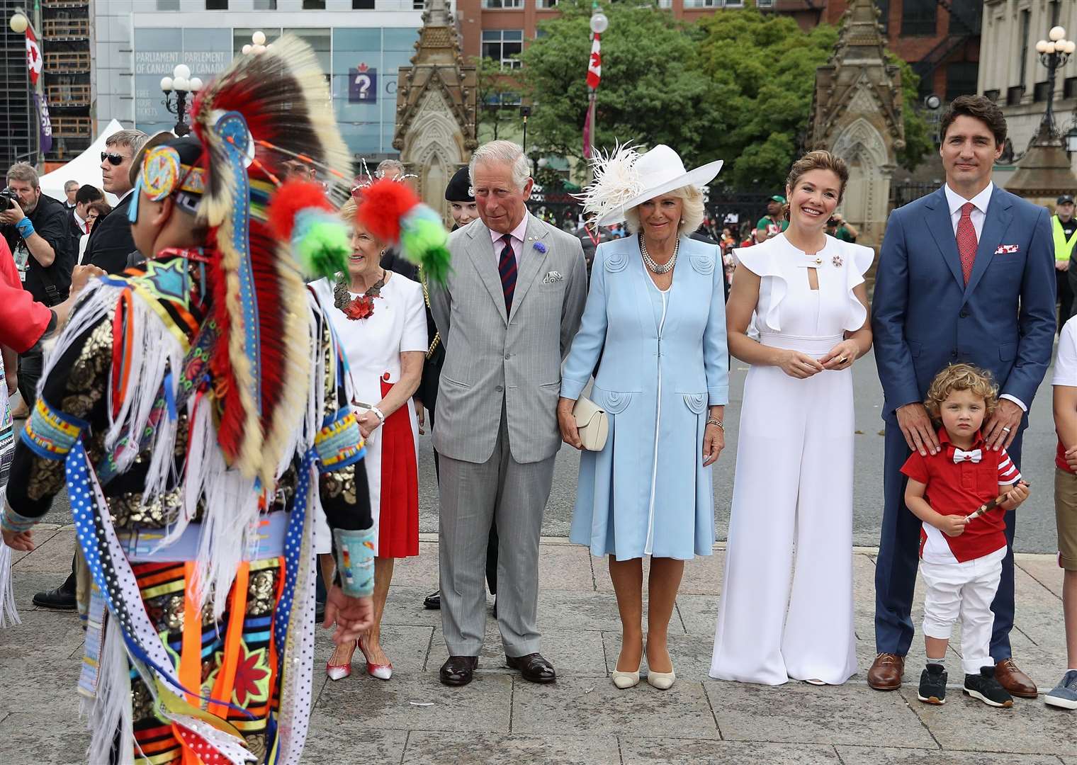 Charles and Camilla with Justin and Sophie Trudeau in 2017 (Chris Jackson/PA)