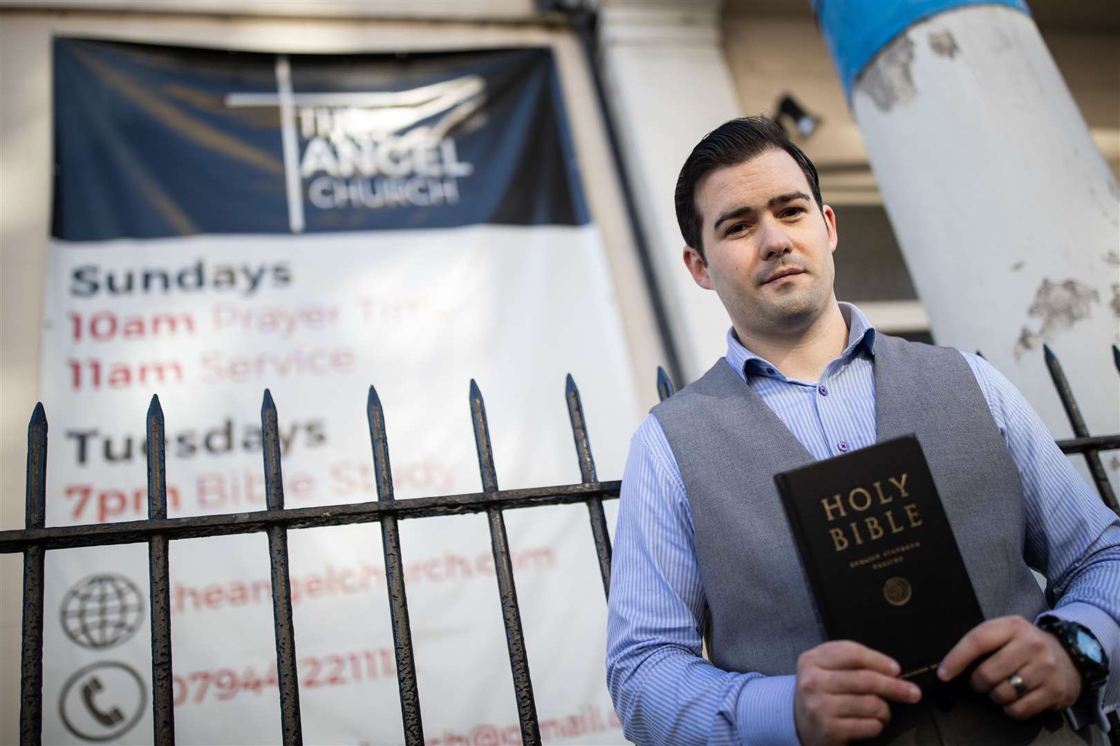 Pastor Regan King outside the church (Aaron Chown/PA)