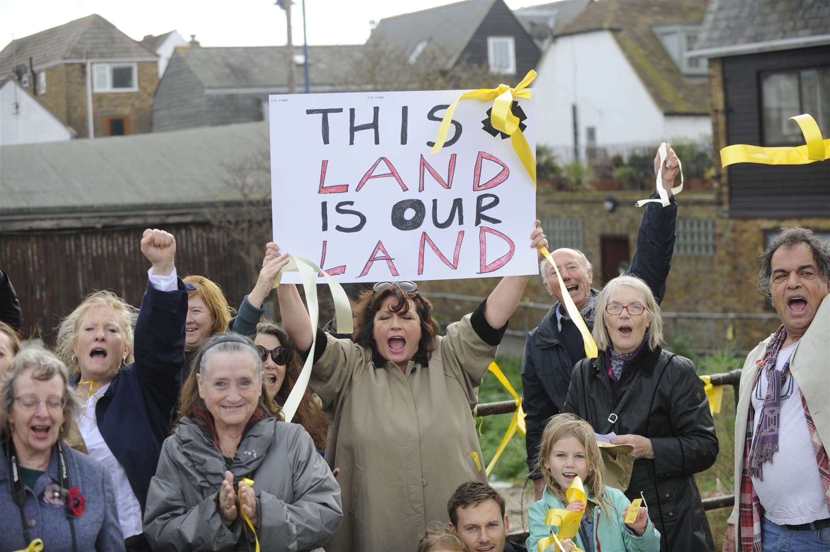 Protests at the Oval Chalet in 2015. Picture: Tony Flashman