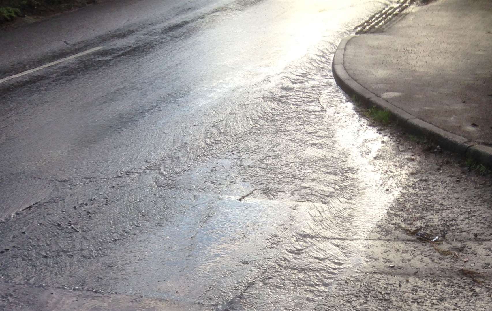 Water has been leaking in Gore Road for several days. Pictures: Terry Usher