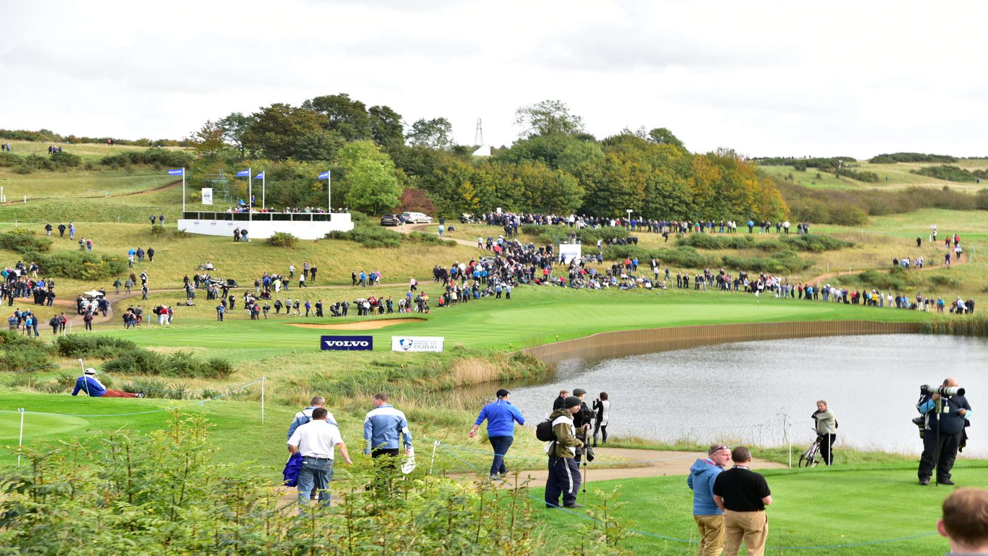 There were big crowds at The London Club on Thursday Picture: Volvo in Golf