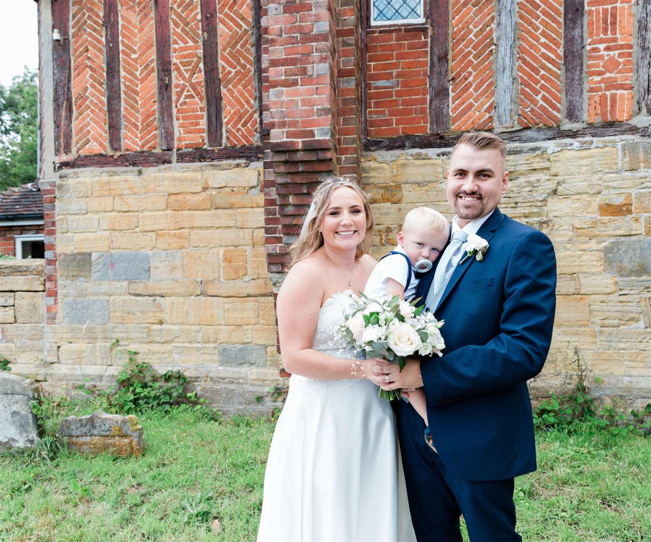 Tom Paul, his wife Eilish and their son, TJ. Picture: Victoria Green