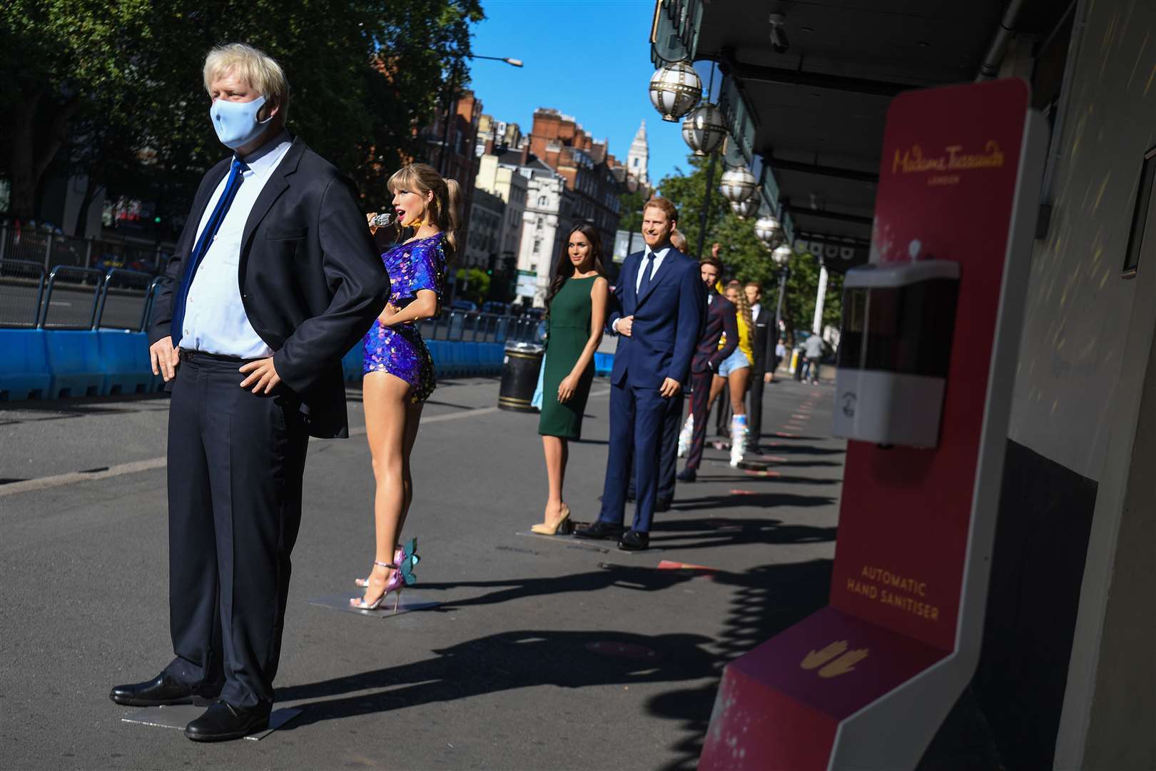 Wax figures outside Madame Tussauds (Kirsty O’Connor/PA)