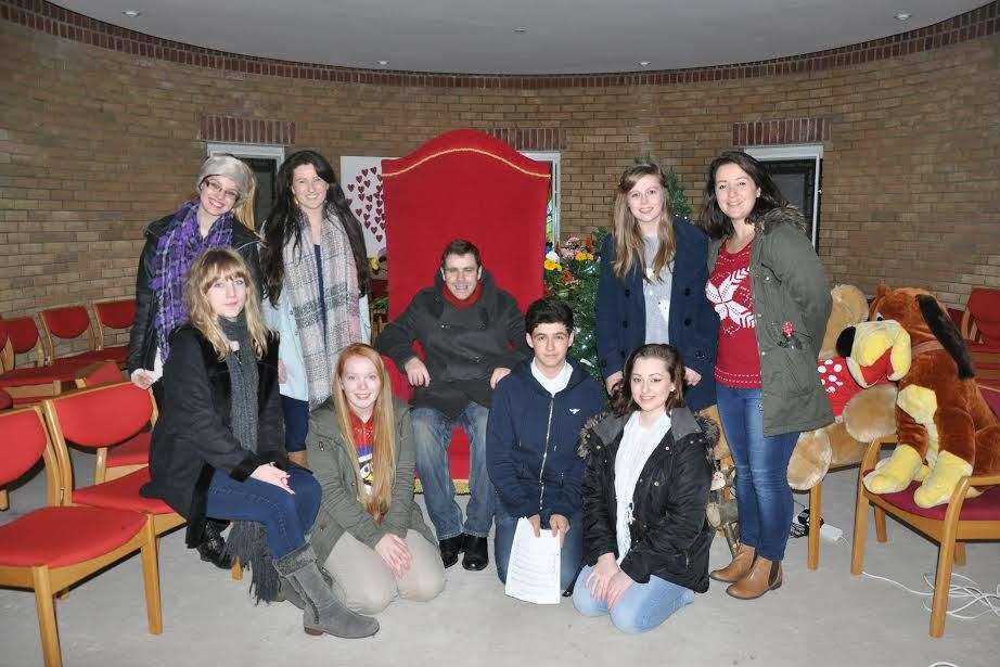 The choir from Sittingbourne Community College, who led the singing at the Demelza Candlelight Walk