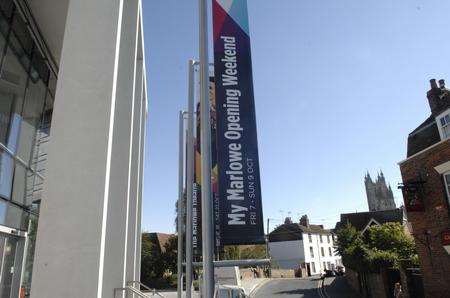 Canterbury's new Marlowe Theatre awaits its opening.