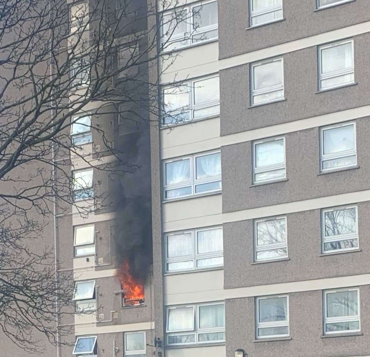 Dramatic pictures show the blaze as it took hold of a block of flats in Erith. Picture: Casey