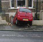 Car crashes into wall in North Avenue, Ramsgate. Picture: Jamie Kight.