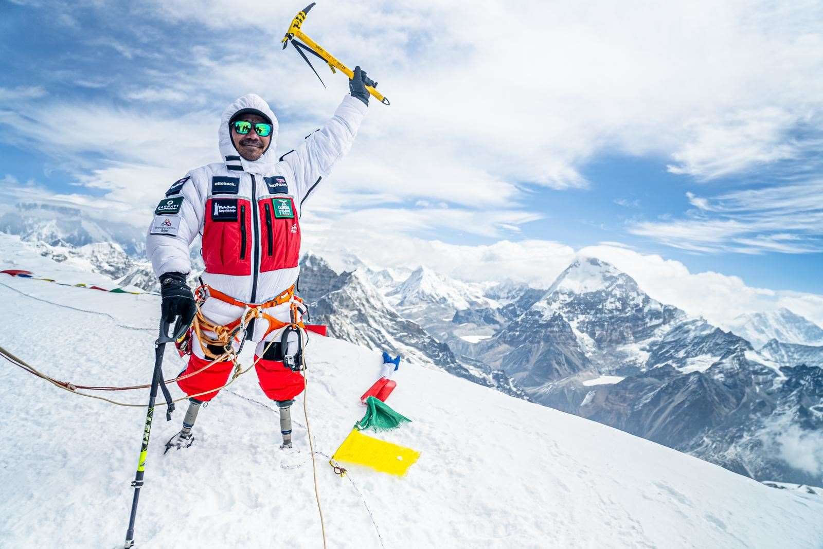 Hari Budha Magar from Canterbury on top of Mount Everest