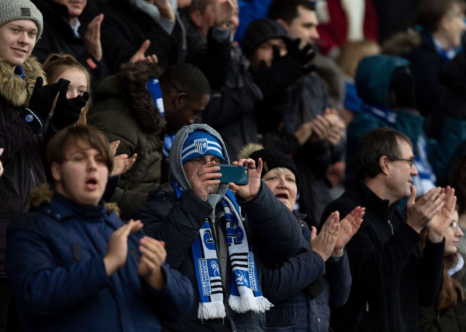 Gillingham fans at Priestfield Picture: Ady Kerry