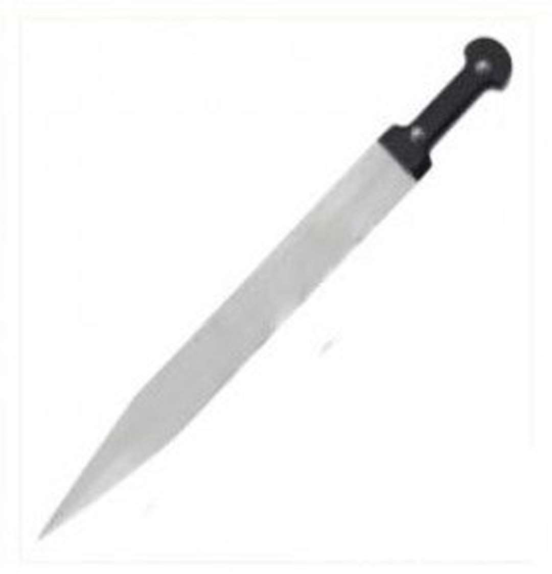 The 18-inch knife allegedly bought online by Sahayb Abu (Met Police/PA)