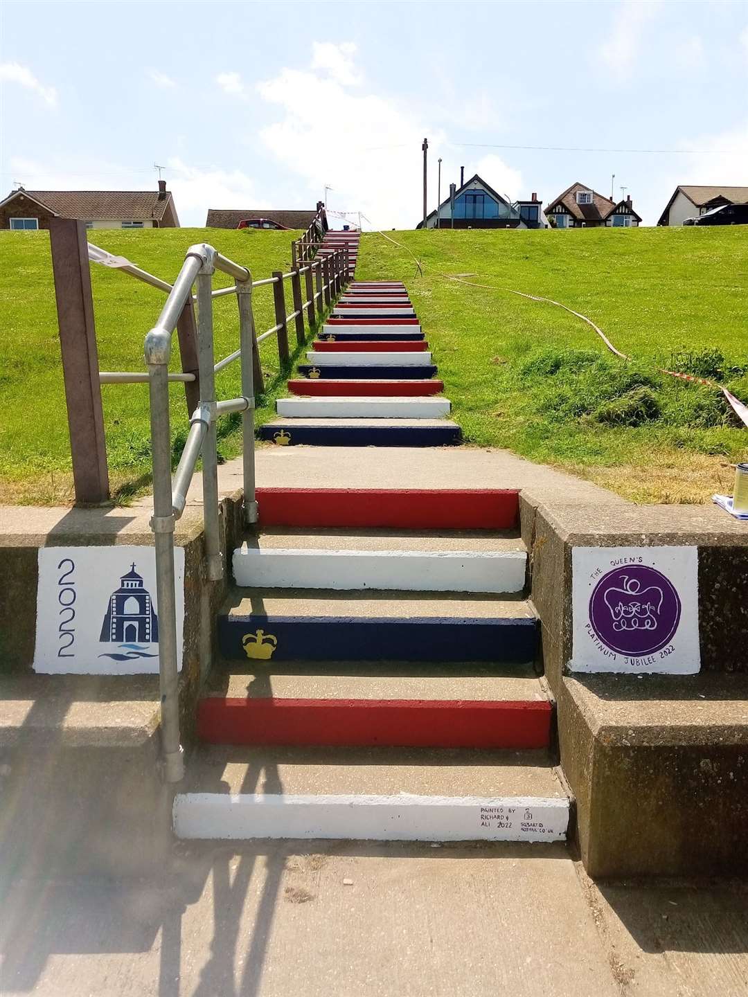 Jubilee steps at The Leas thanks to Minster parish council and Sheerness artist Richard Jeferies