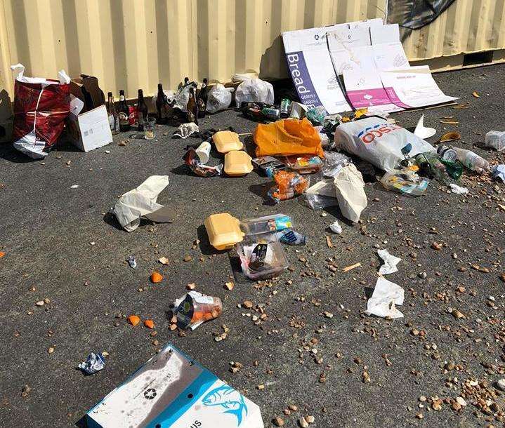 Nearly 50 bags of rubbish had to be cleared from the beach