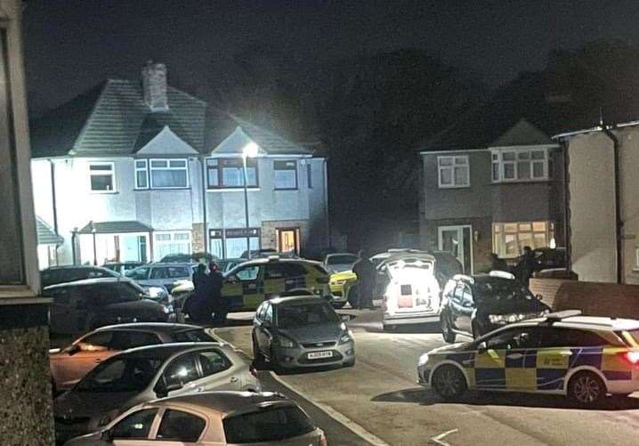 Armed police in Berkeley Crescent, Dartford. Picture: Tanya Malone