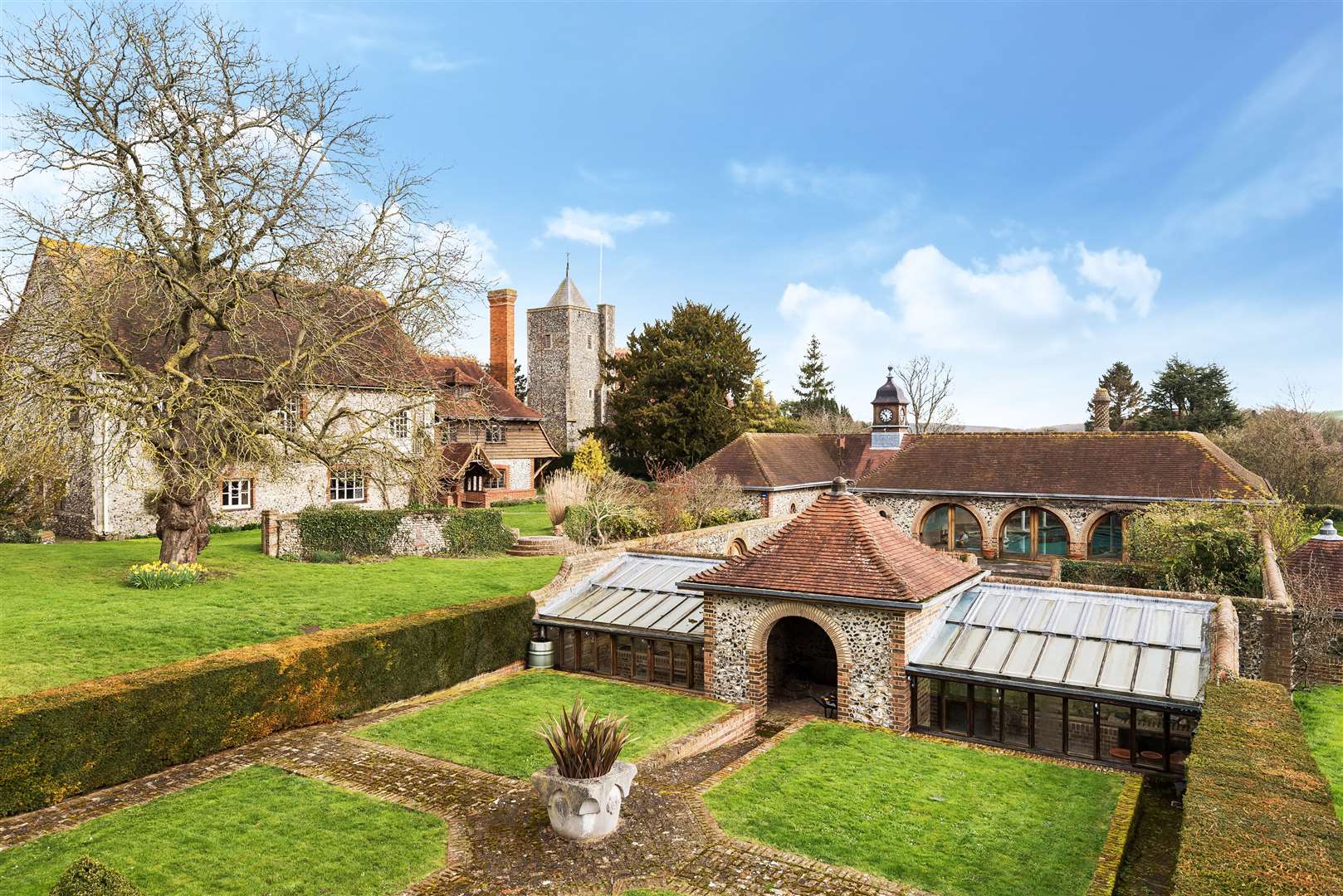 Formal gardens surround the main house. Photo: Savills