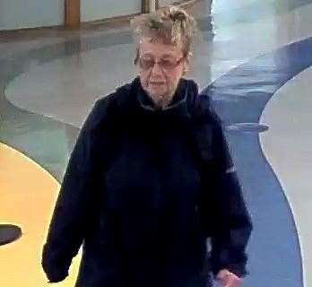 This picture of Mrs Ratcliffe was taken at the hospital - Have you seen her?