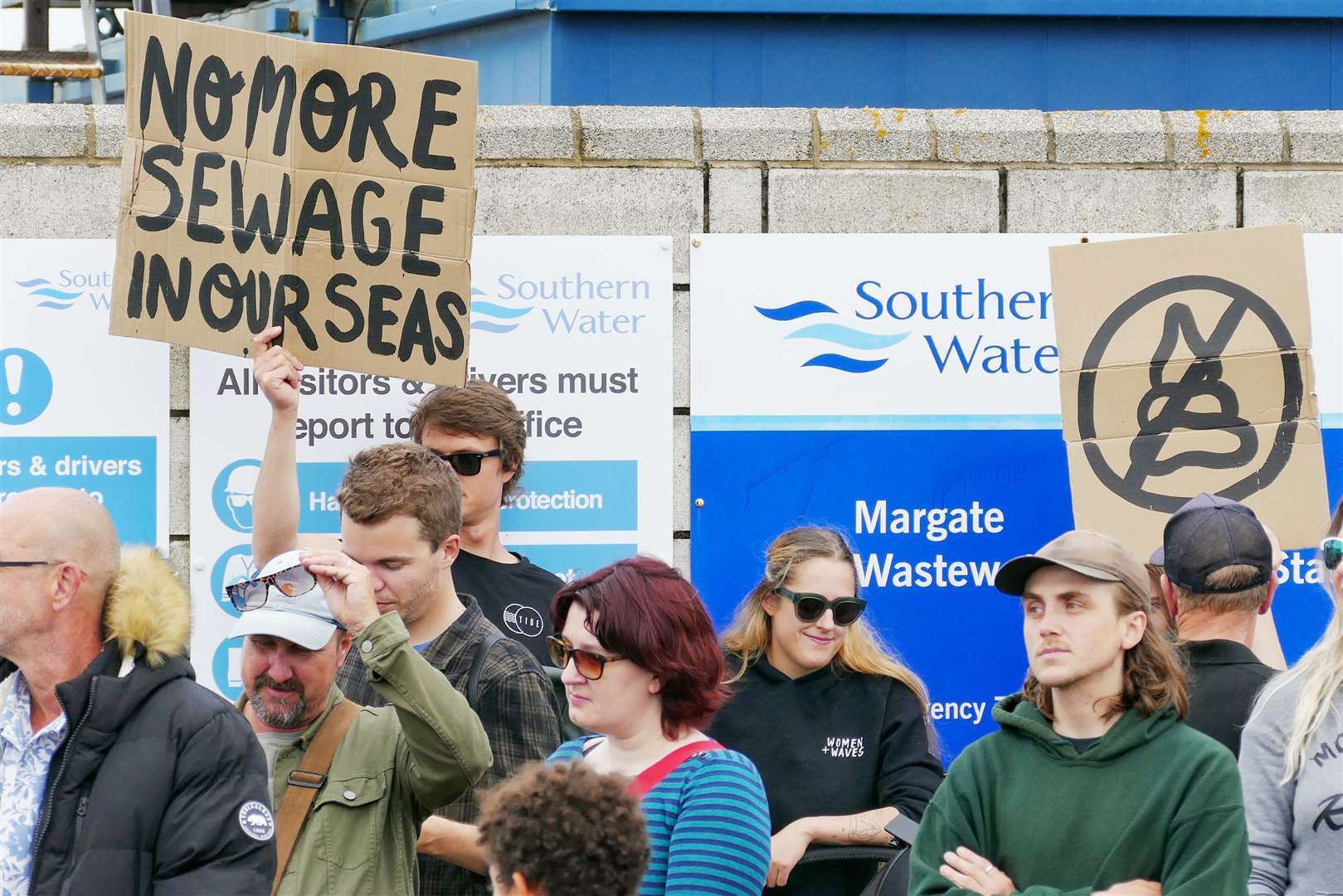 Protest against Southern Water sewage leaks in Thanet. Picture: Frank Leppard photography