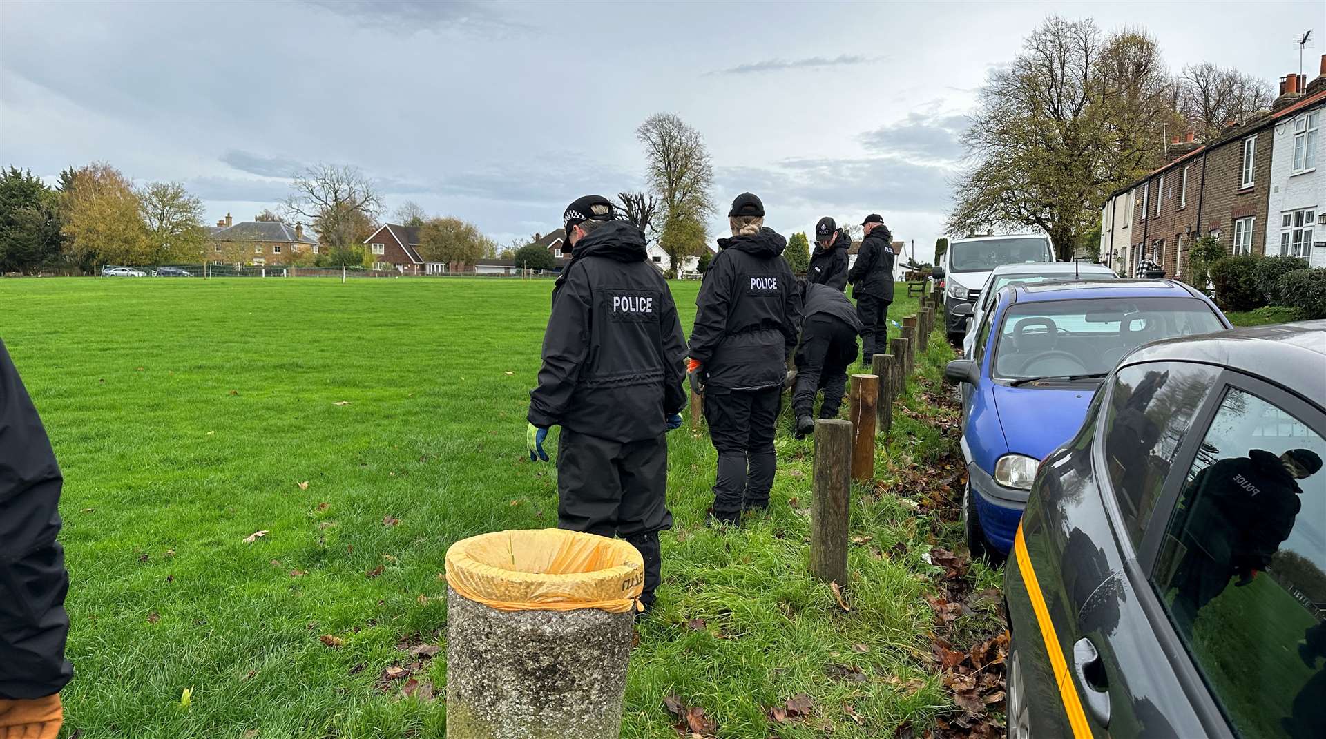 Police at the Cricketers Inn pub in Meopham where Craig Allen was killed.Miguel Batista, known as Alex Batista, is on trial accused of trying to murder pub landlord David Brown. Picture: UKNIP