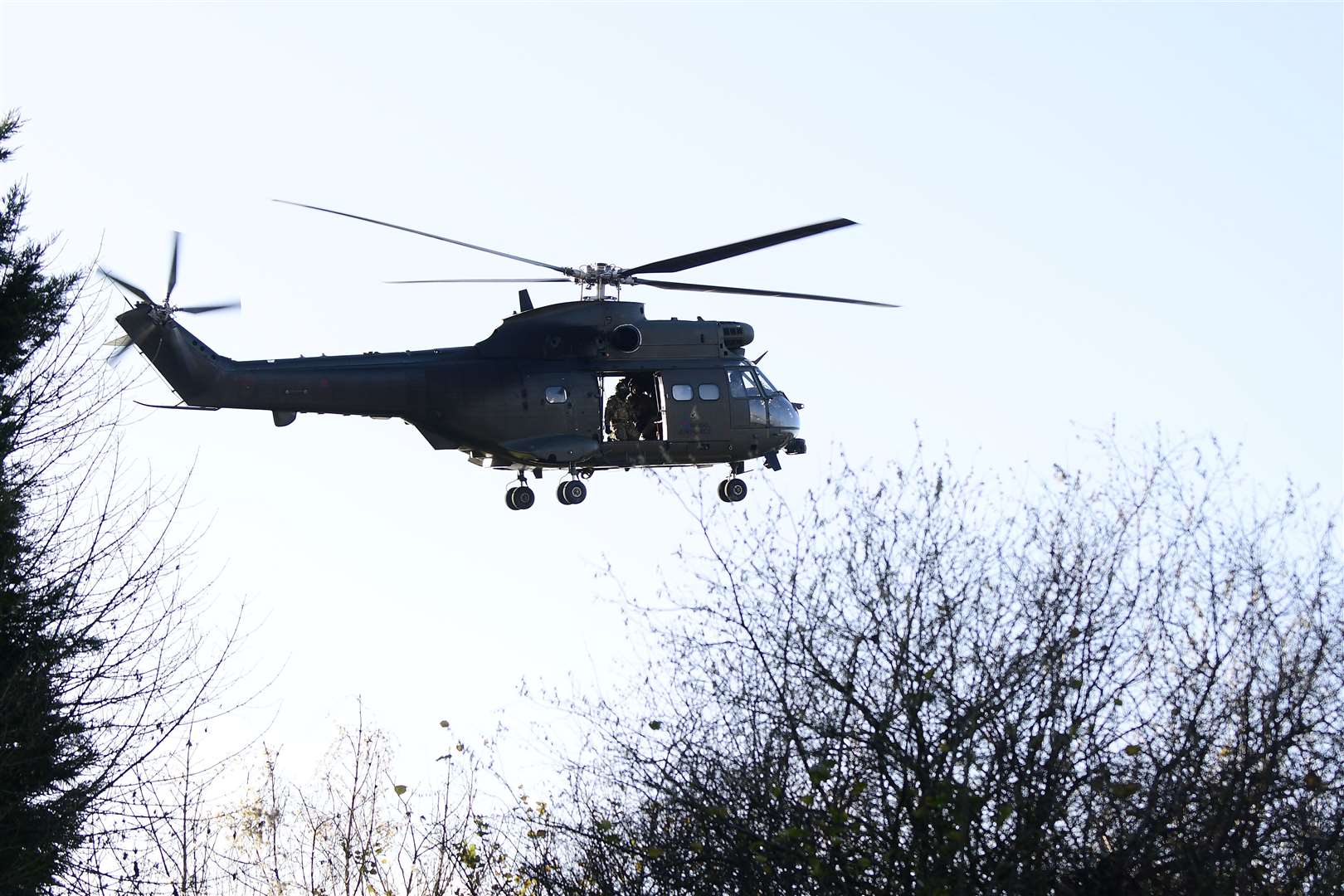 The army was called in to help when hundreds of lorries were parked up on the M20 before Christmas .Picture: Barry Goodwin