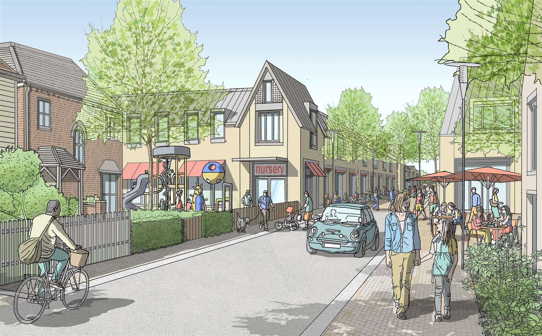 How part of the Otterpool Park development could look. Picture: Folkestone and Hythe District Council