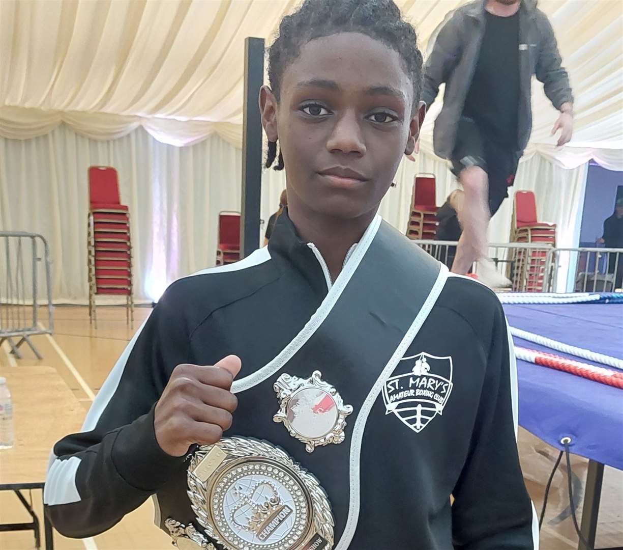 Best junior boxer of the night belt went to St Mary's Remel Hamilton