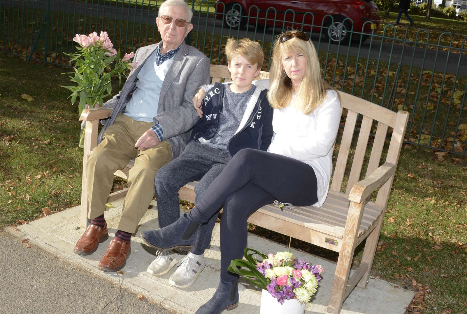 Peter Lake with daughter Karen Stuart and grandson James