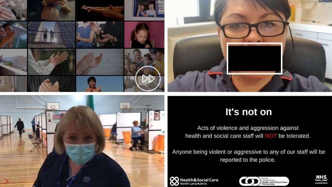 Staff who participated in the video have been praised for their bravery (NHS Lanarkshire/PA)