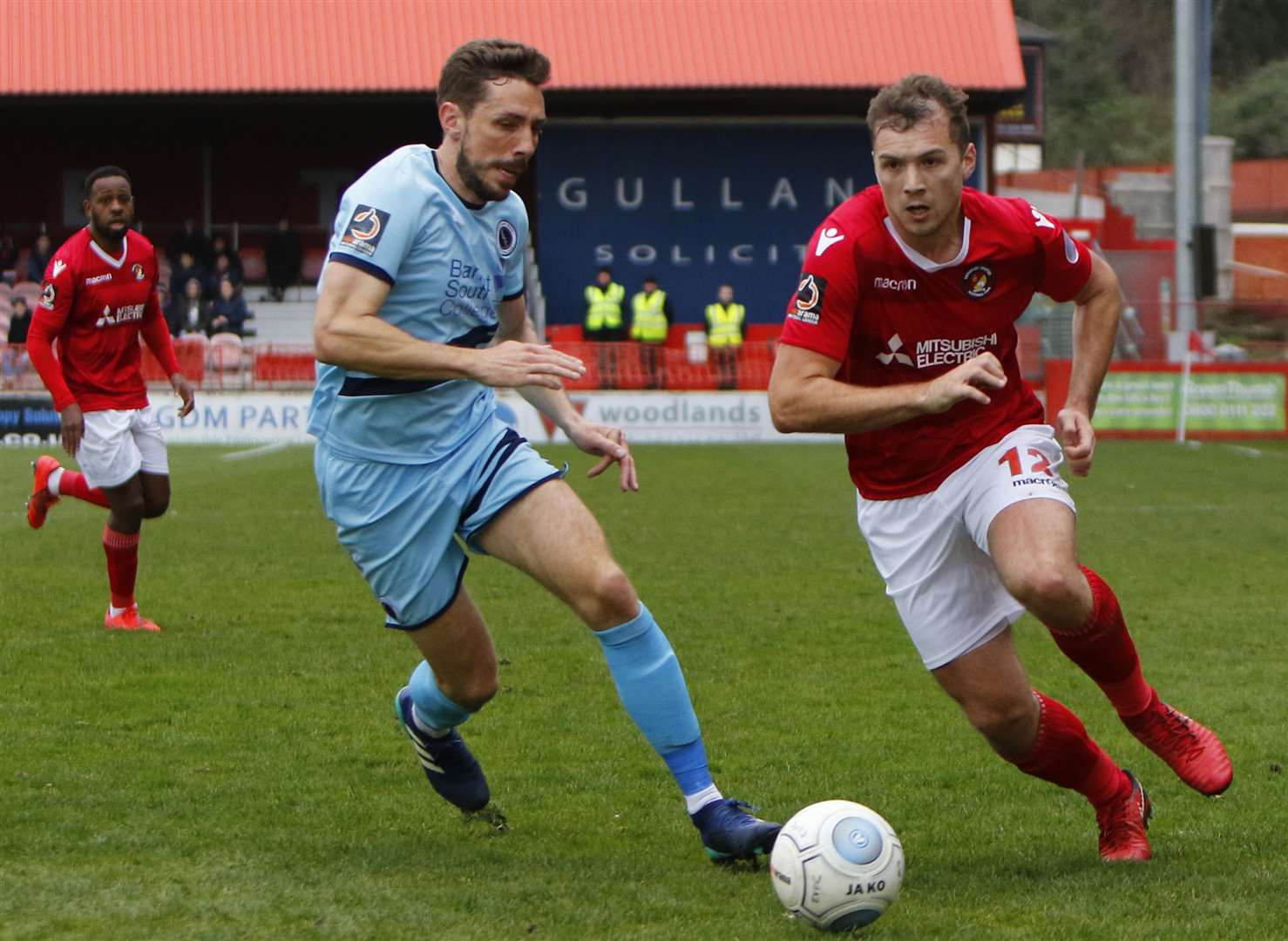 Fleet striker Michael Cheek bursts forward on Saturday Picture: Andy Jones