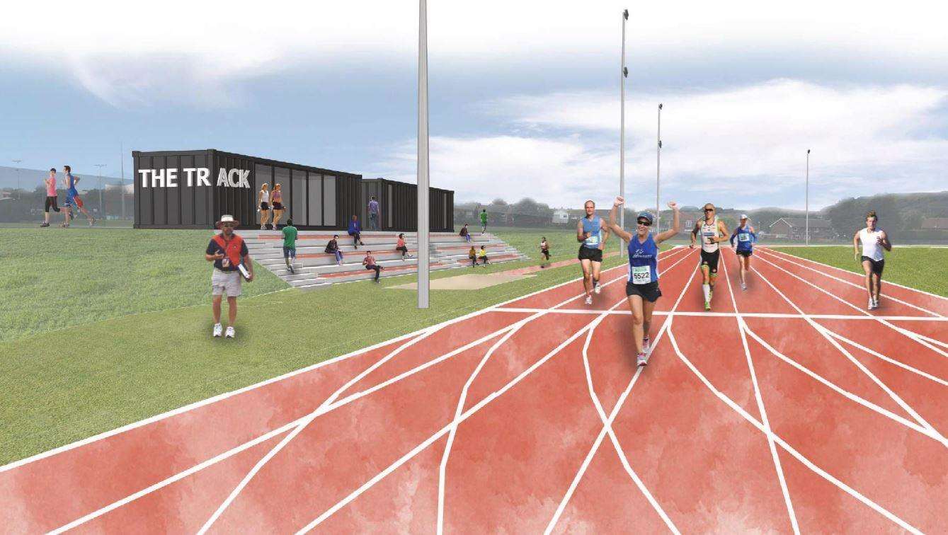 How the Three Hills running track could look. Credit: Guy Hollaway design and access statement (6812318)