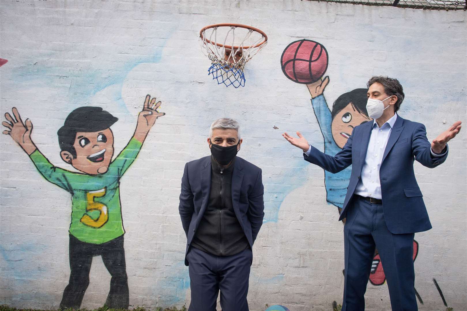 Sadiq Khan at a play centre in north London (Stefan Rousseau/PA)