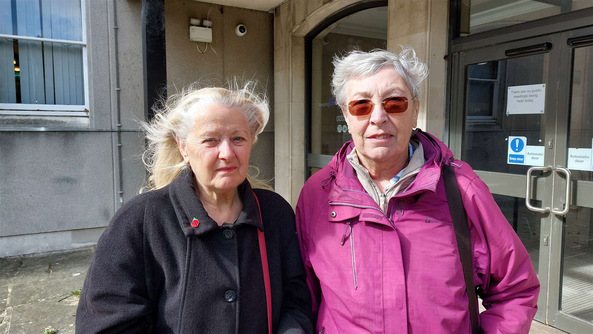 Elizabeth Halstead and Fay Meek are against proposals to move the bus station