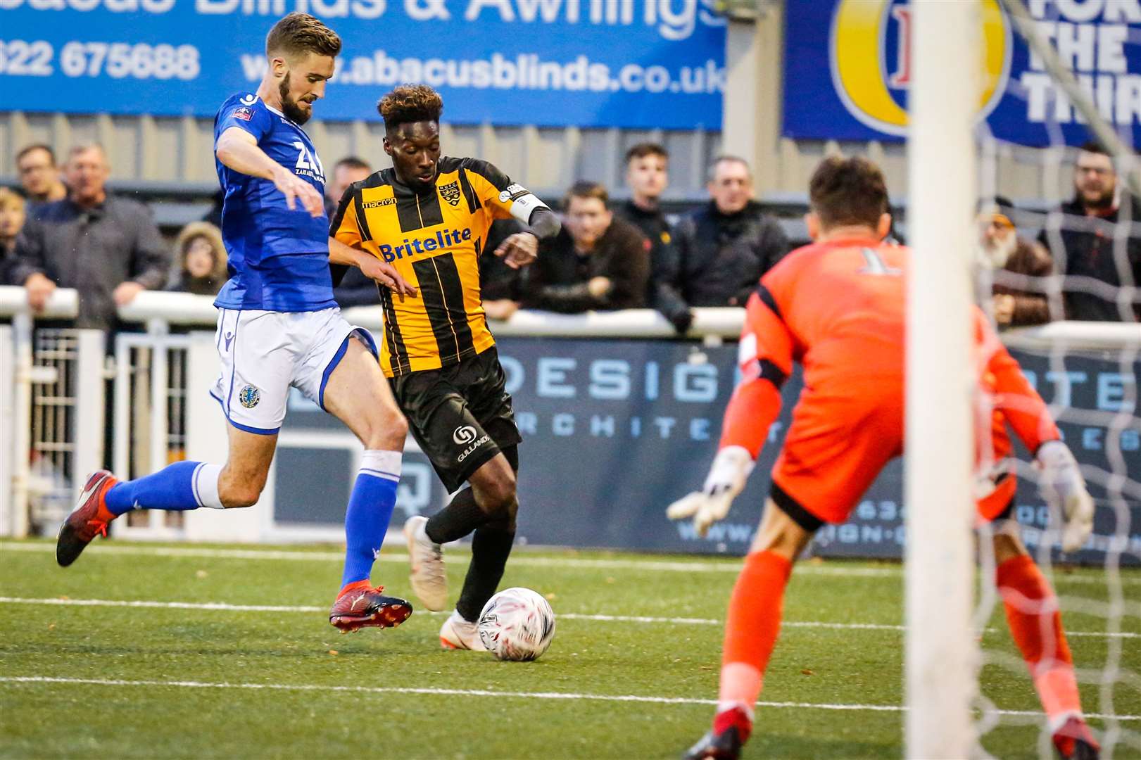 Blair Turgott in full flow for Maidstone during an FA Cup win over League 2 Macclesfield Picture: Matthew Walker