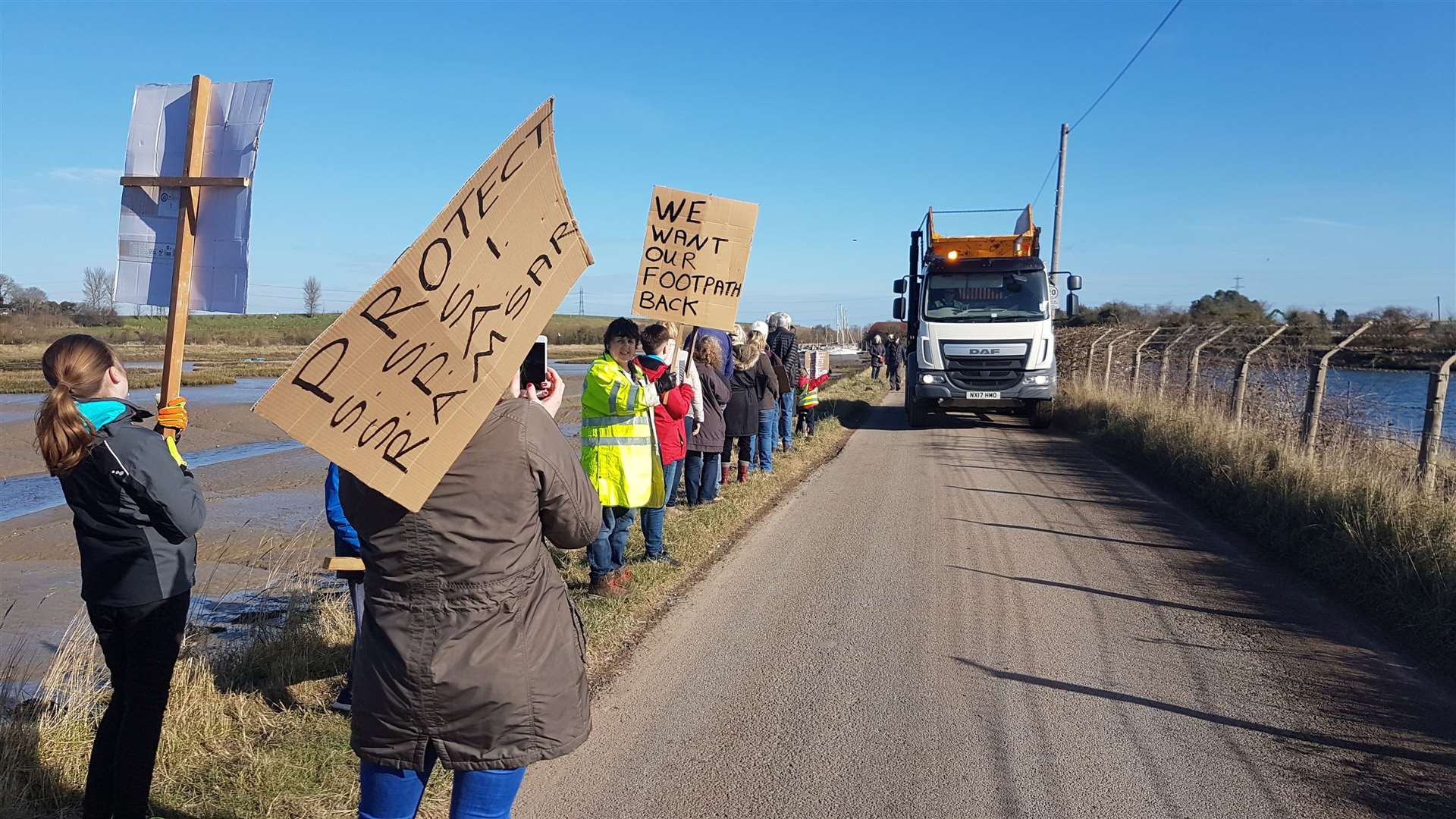 Campaigners say lorries are trucks are a real issue along the path (7308263)