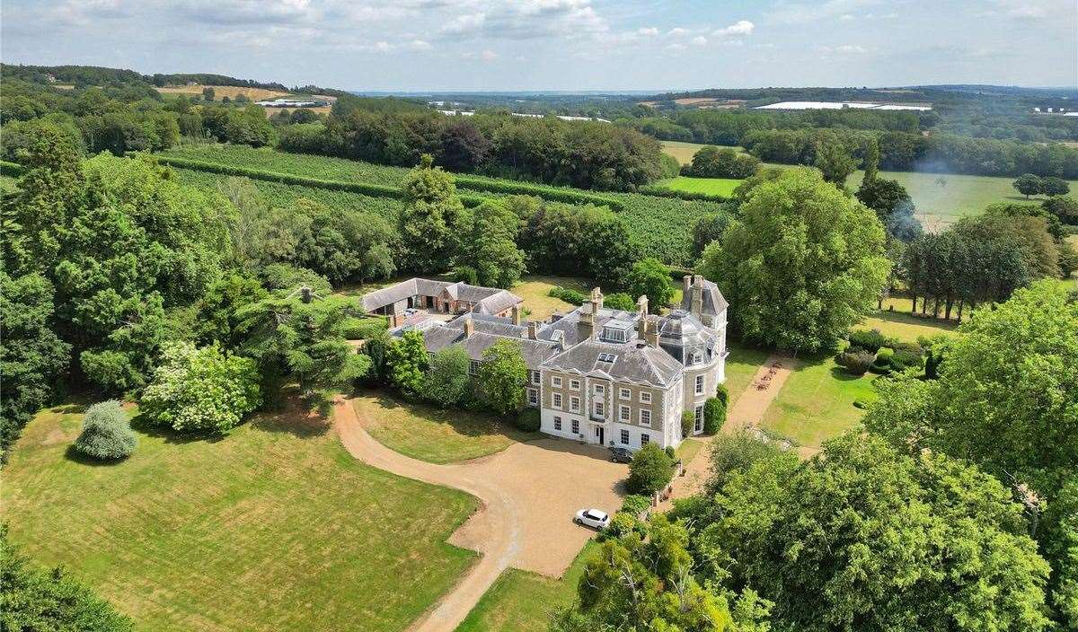 This historic home in Hadlow is on the market for £7.95m. Picture: Savills