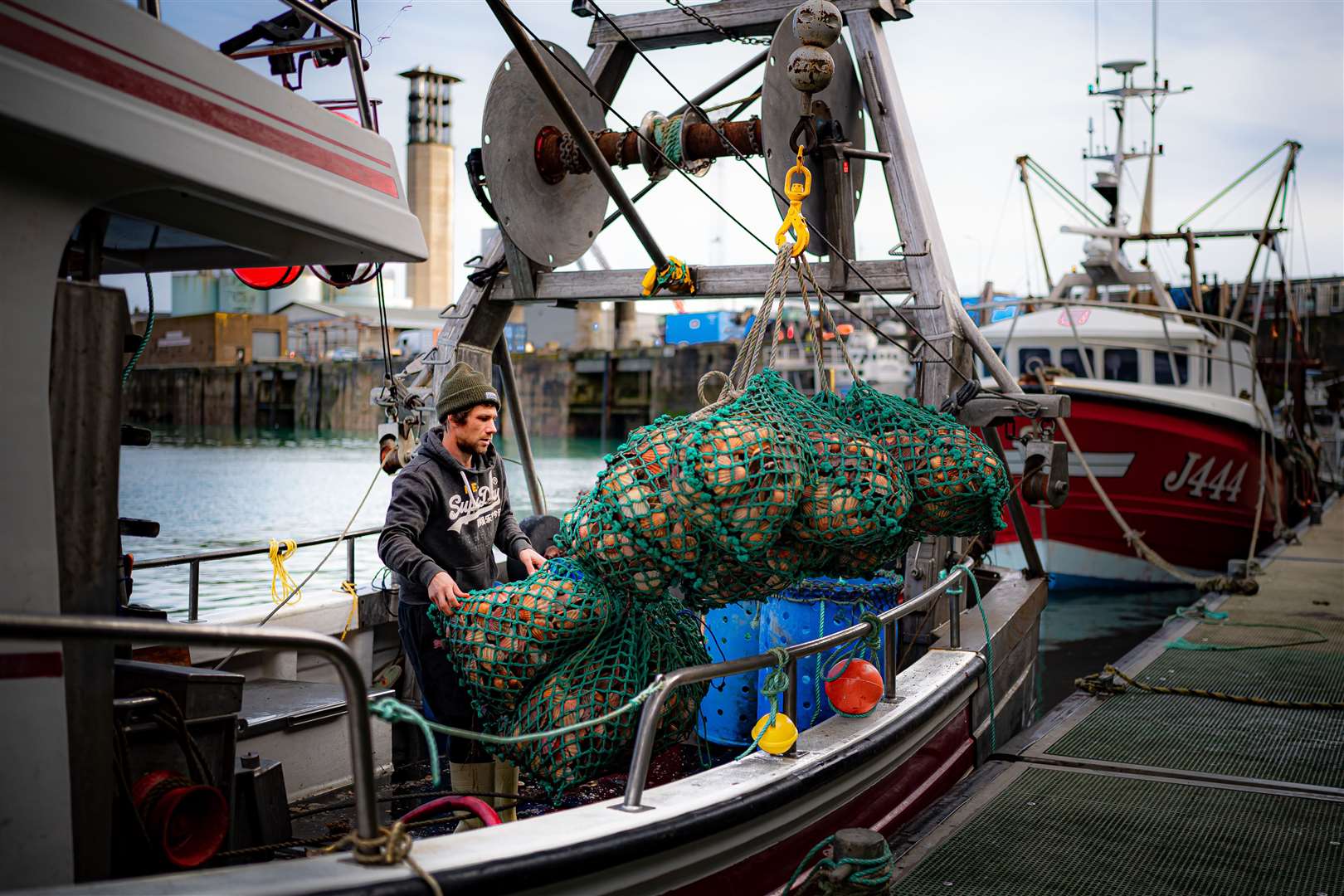 The UK will not ‘roll over’ in the face of ‘unreasonable’ threats from French president Emmanuel Macron over the post-Brexit fishing row, Foreign Secretary Liz Truss said (Ben Birchall/PA)